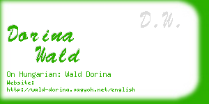 dorina wald business card